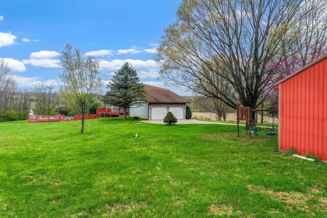 8778 Township Rd 36, Somerset, OH 43783 - view of yard with an outdoor structure and a garage
