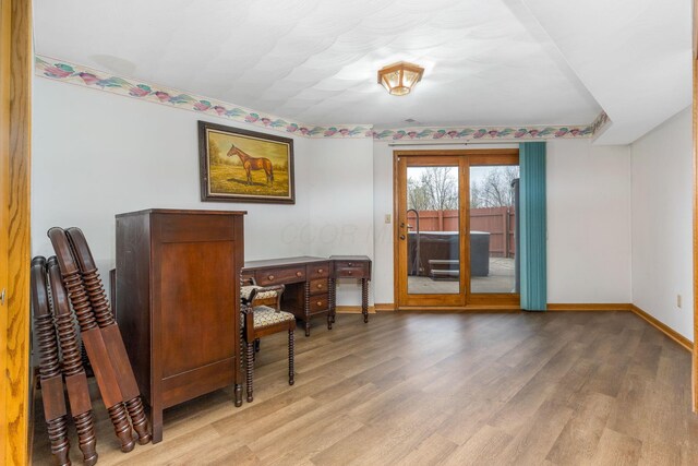 8778 Township Rd 36, Somerset, OH 43783 - living area featuring light wood-style flooring and baseboards