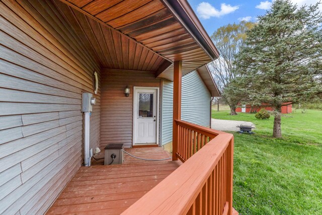 8778 Township Rd 36, Somerset, OH 43783 - deck featuring a lawn