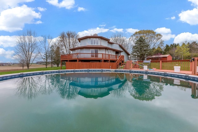 8778 Township Rd 36, Somerset, OH 43783 - view of pool with a fenced in pool and a deck