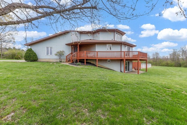 8778 Township Rd 36, Somerset, OH 43783 - rear view of property featuring a yard and a deck