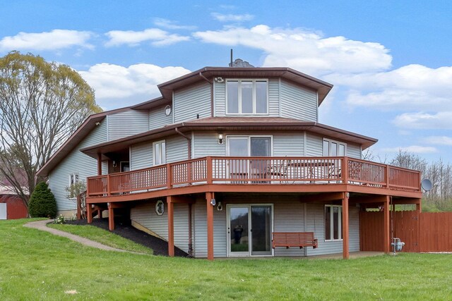 8778 Township Rd 36, Somerset, OH 43783 - back of house with a yard and a deck