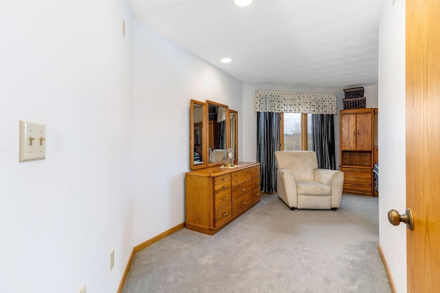 8778 Township Rd 36, Somerset, OH 43783 - sitting room with baseboards, recessed lighting, and light colored carpet