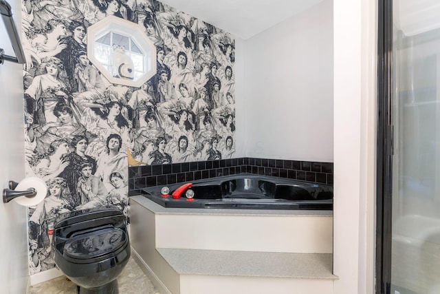 8778 Township Rd 36, Somerset, OH 43783 - bathroom featuring wallpapered walls