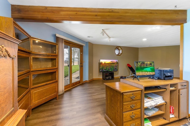 8778 Township Rd 36, Somerset, OH 43783 - office space featuring wood finished floors, baseboards, and recessed lighting