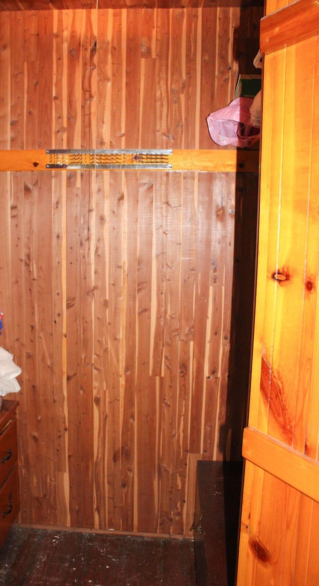 interior details with wooden walls