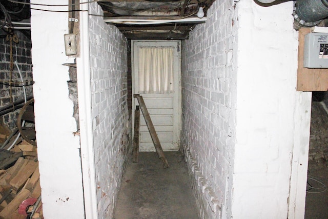 view of unfinished below grade area