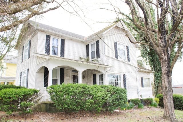 view of front of home featuring covered porch