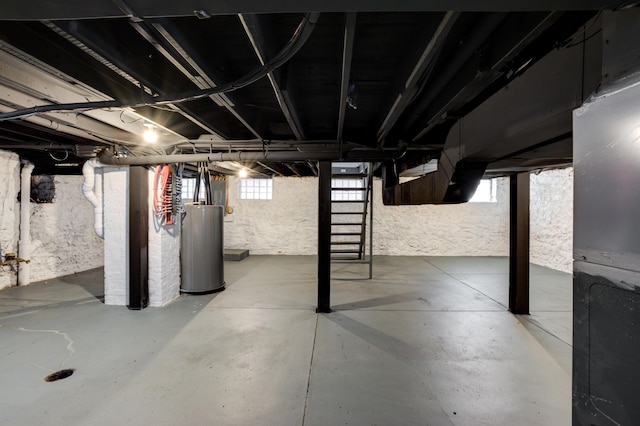 344 E Whittier St, Columbus, OH 43206 - basement featuring stairs and gas water heater