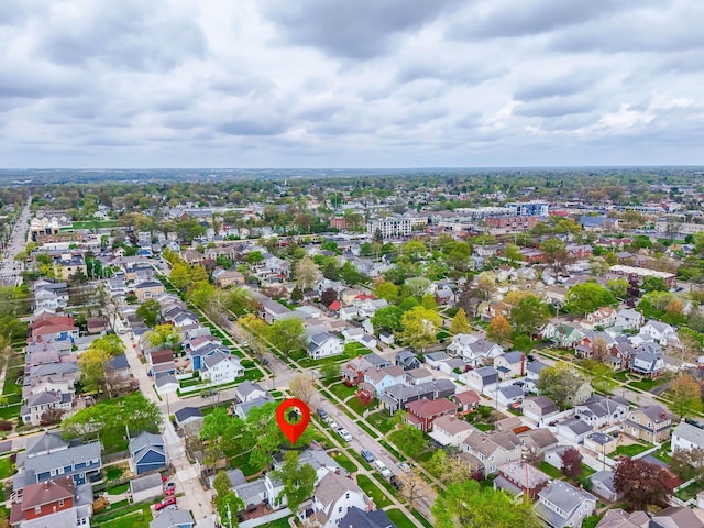 aerial view featuring a residential view