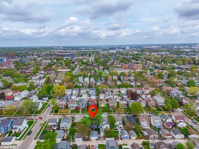 bird's eye view with a residential view