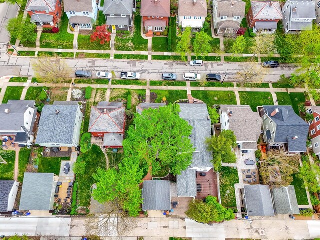 aerial view featuring a residential view
