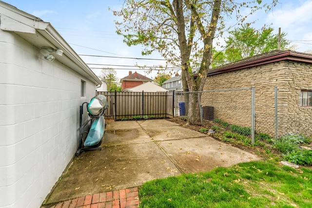 view of patio / terrace featuring a fenced backyard