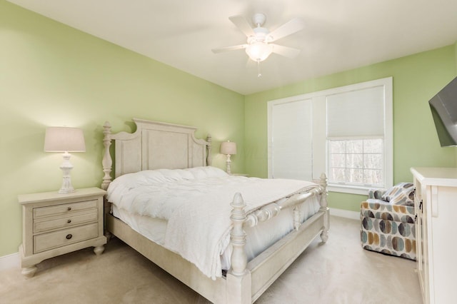 16187 Kreashbaum Rd, Rockbridge, OH 43149 - bedroom with a ceiling fan, baseboards, and light carpet