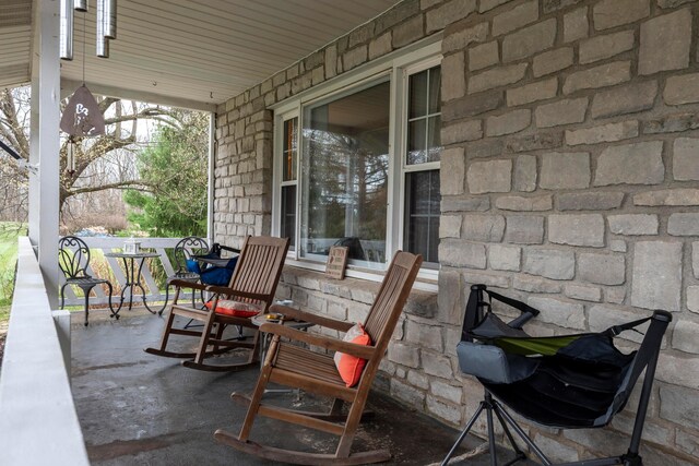 view of patio / terrace featuring covered porch