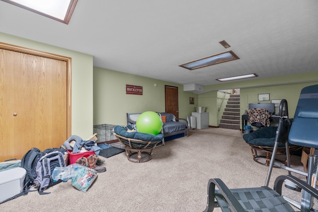 interior space featuring carpet floors