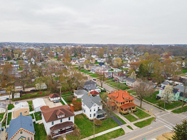 aerial view featuring a residential view