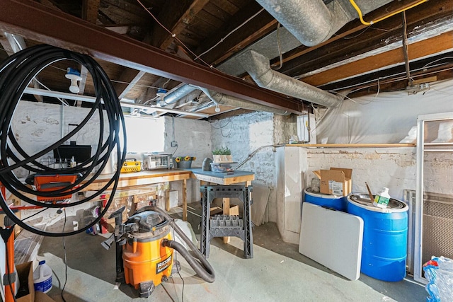 view of basement