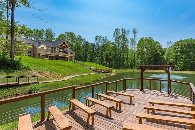 16012 State Route 678, Rockbridge, OH 43149 - dock with a water view, a yard, and a wooded view