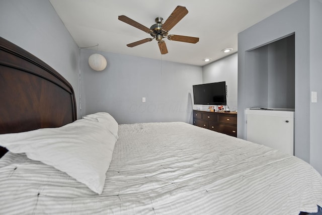 11378 Ann Dr NW, Baltimore, OH 43105 - bedroom with a ceiling fan and recessed lighting