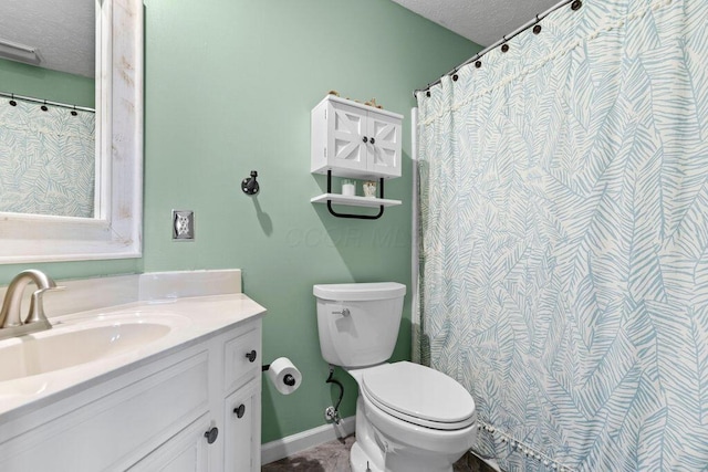 3379 Fishinger Mill Dr, Hilliard, OH 43026 - full bath featuring a textured ceiling, vanity, and toilet