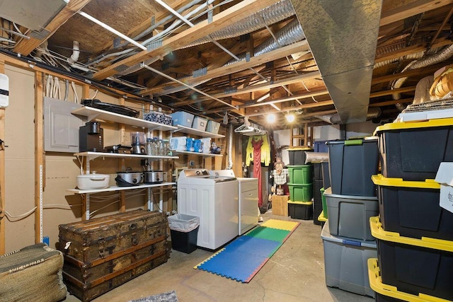 3379 Fishinger Mill Dr, Hilliard, OH 43026 - unfinished basement with washing machine and clothes dryer