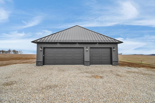 detached garage with driveway