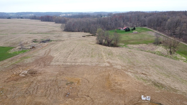 bird's eye view with a rural view