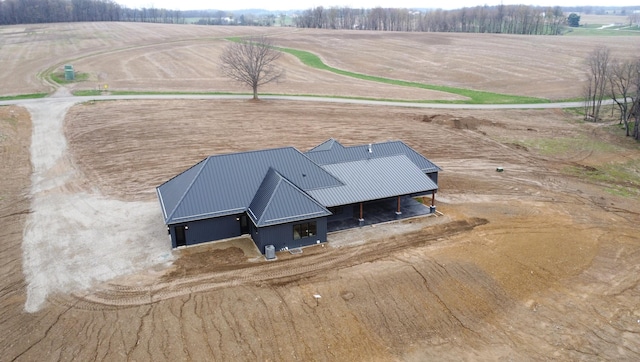 aerial view featuring a rural view