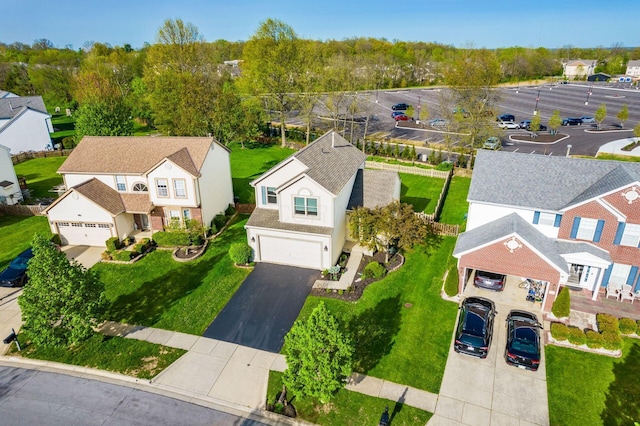 drone / aerial view featuring a residential view
