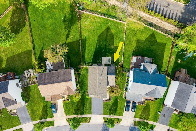 bird's eye view featuring a residential view