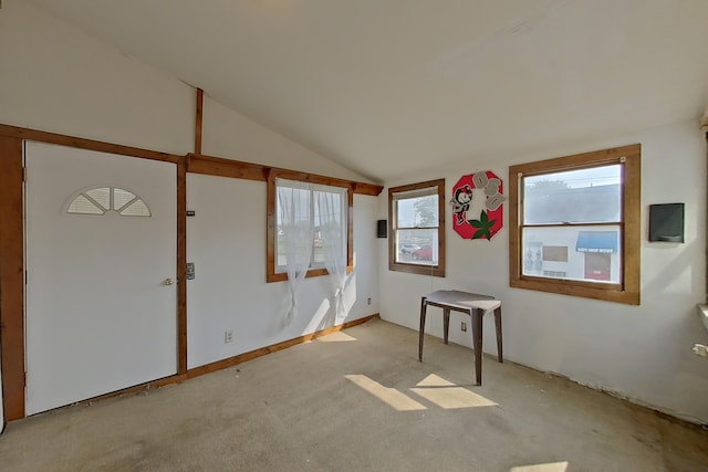 9 S 11th St, Newark, OH 43055 - carpeted spare room featuring vaulted ceiling