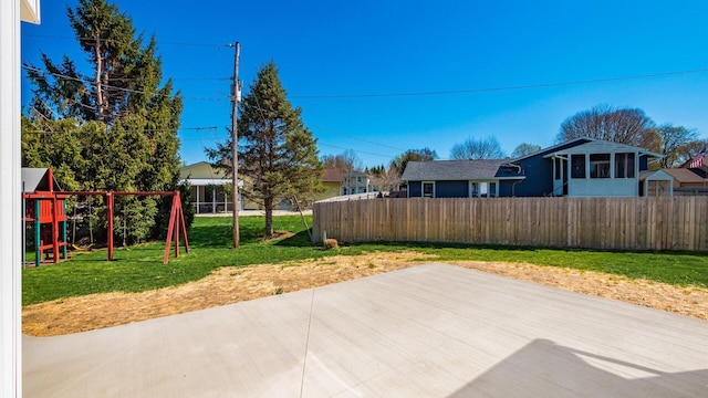 500 Hemlock Pl, Newark, OH 43055 - view of patio / terrace with fence and a playground