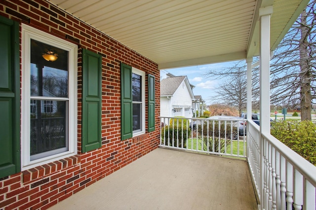 balcony with covered porch
