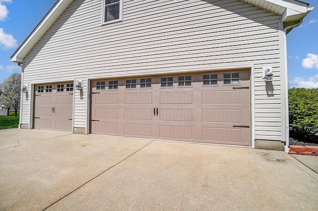 garage with driveway