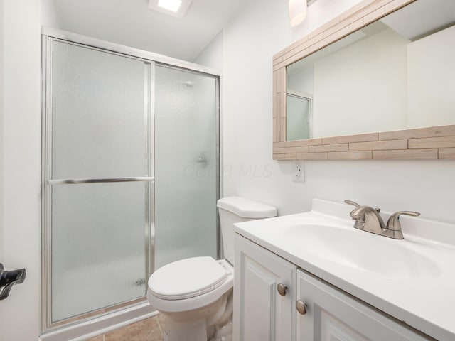 3198 Benham Ct, Columbus, OH 43232 - full bathroom with vanity, toilet, and a stall shower