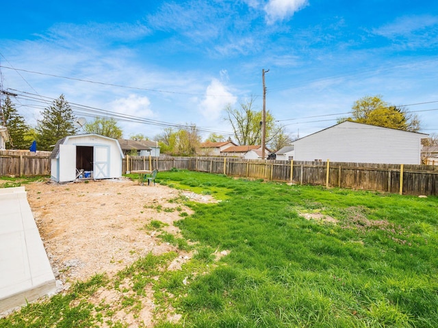 3198 Benham Ct, Columbus, OH 43232 - view of yard with a fenced backyard, an outbuilding, and a shed