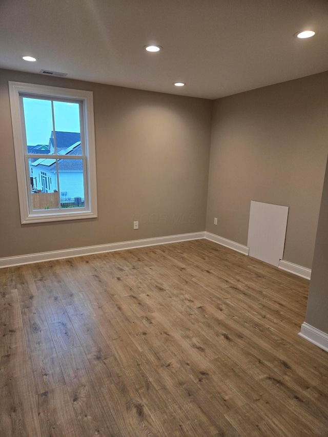 2372 Linden St, Lewis Center, OH 43035 - empty room with visible vents, recessed lighting, baseboards, and wood finished floors