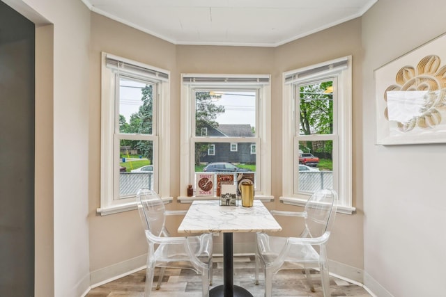 1329 Studer Ave, Columbus, OH 43206 - dining space with ornamental molding and wood finished floors
