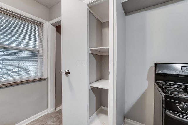 interior space with washer / clothes dryer