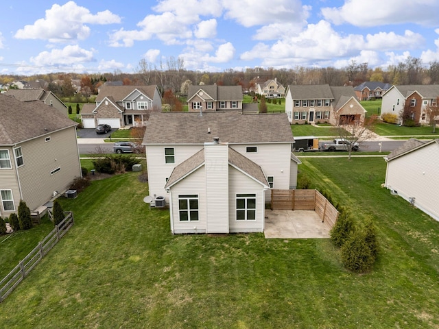 aerial view featuring a residential view