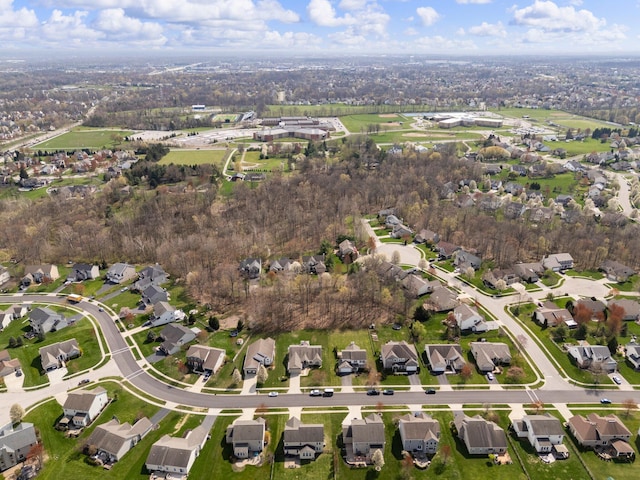 aerial view featuring a residential view
