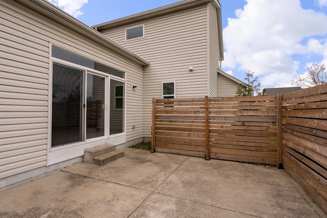 view of patio / terrace with fence