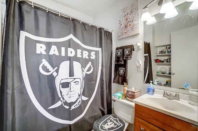 1287 E 19th Ave, Columbus, OH 43211 - full bathroom with vanity and a shower with shower curtain