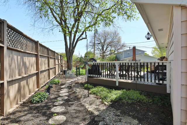 5580 Millington Rd, Columbus, OH 43235 - view of yard with fence and a wooden deck