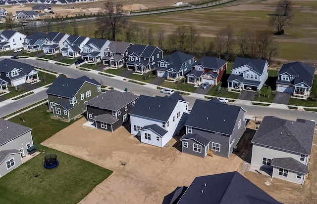 aerial view featuring a residential view