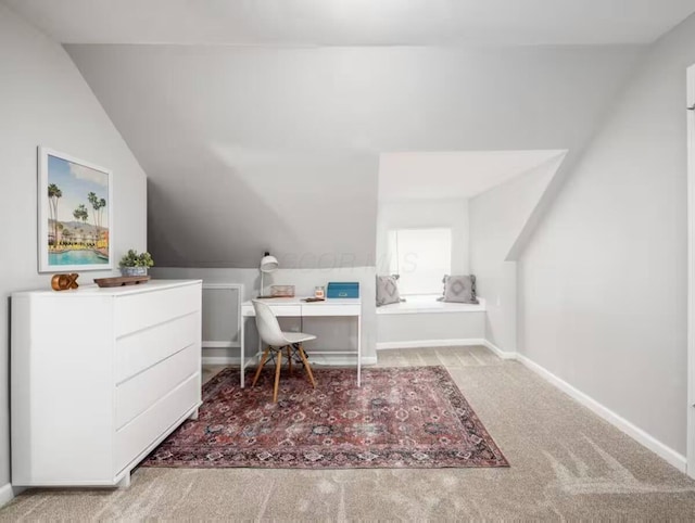 85 Dana Ave, Columbus, OH 43222 - carpeted bedroom with lofted ceiling and baseboards