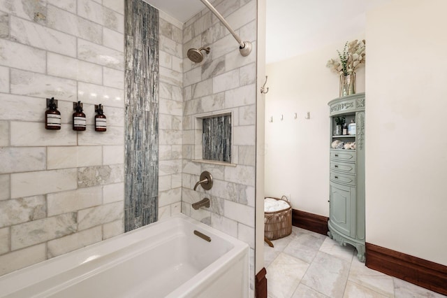 870 Oakwood Ave, Columbus, OH 43206 - full bathroom with baseboards and tub / shower combination