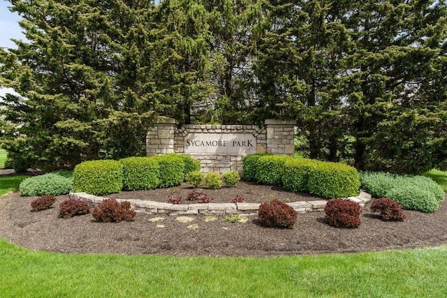 view of community sign