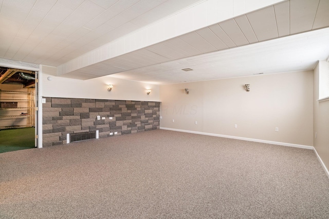 2852 Longfield Rd, Columbus, OH 43204 - finished below grade area featuring carpet and baseboards